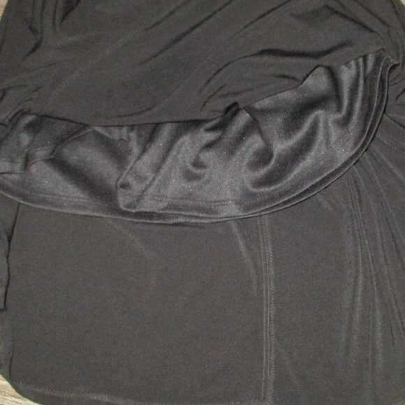 Collection Dressbarn Formal Dress Size 14 Black V Front Beads Back Zipper Party - Picture 13 of 14
